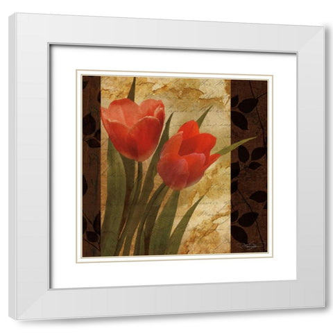 Sonata II White Modern Wood Framed Art Print with Double Matting by Mallett, Keith