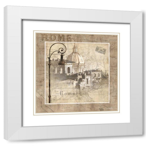 When in Rome White Modern Wood Framed Art Print with Double Matting by Mallett, Keith