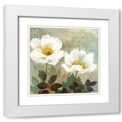 Anemone II White Modern Wood Framed Art Print with Double Matting by Mallett, Keith
