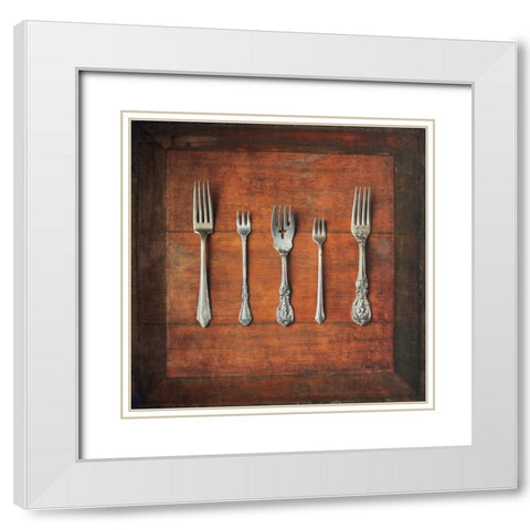 Meal Time I White Modern Wood Framed Art Print with Double Matting by Atria, Cristin