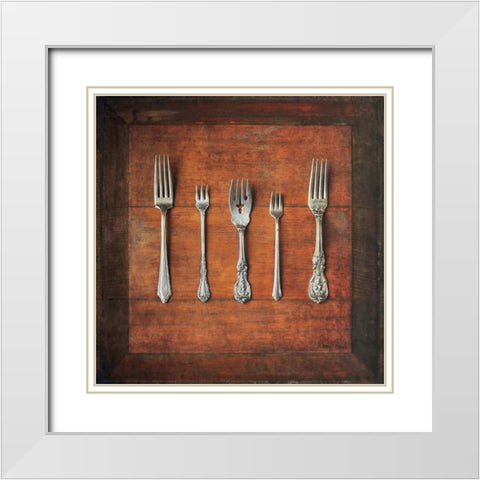 Meal Time I White Modern Wood Framed Art Print with Double Matting by Atria, Cristin