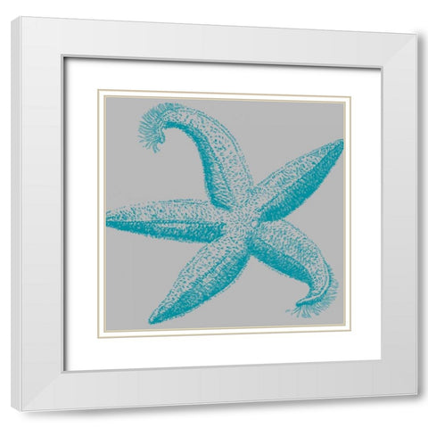 Sea Stars I White Modern Wood Framed Art Print with Double Matting by Berg, Sabine