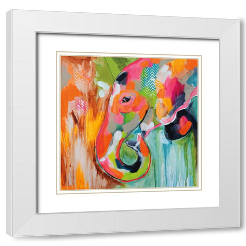 Born Free White Modern Wood Framed Art Print with Double Matting by Brooks, Amanda J.