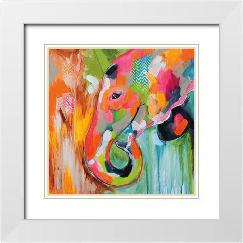 Born Free White Modern Wood Framed Art Print with Double Matting by Brooks, Amanda J.