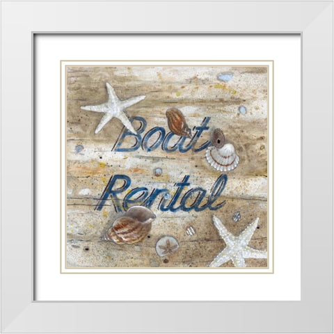 Boat Rental White Modern Wood Framed Art Print with Double Matting by Fisk, Arnie