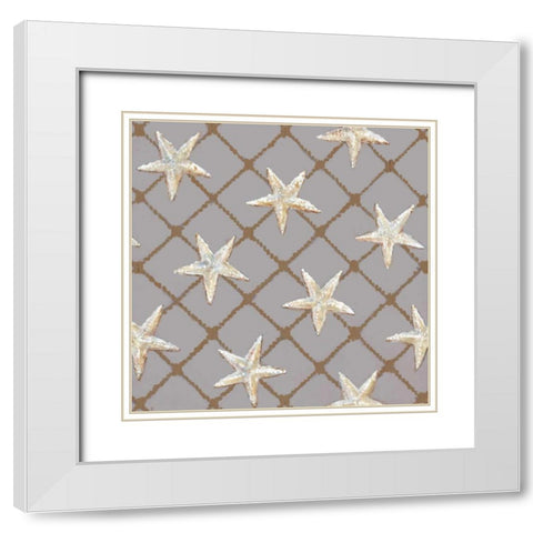 Net Full of Stars White Modern Wood Framed Art Print with Double Matting by Fisk, Arnie