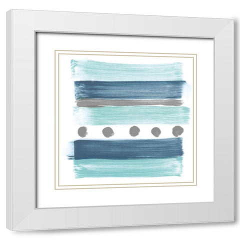 Beach Day I White Modern Wood Framed Art Print with Double Matting by Vindedzis, Rita