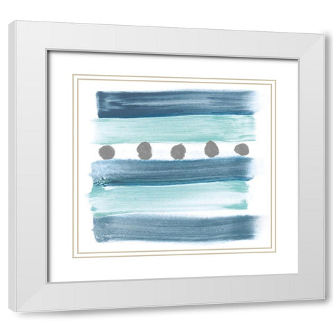 Beach Day II White Modern Wood Framed Art Print with Double Matting by Vindedzis, Rita