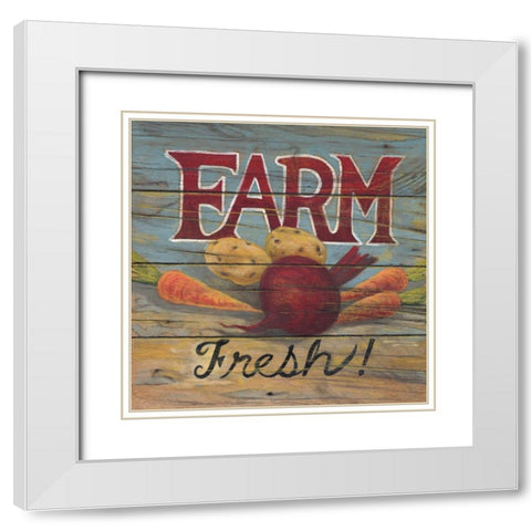 Farm Fresh I White Modern Wood Framed Art Print with Double Matting by Fisk, Arnie