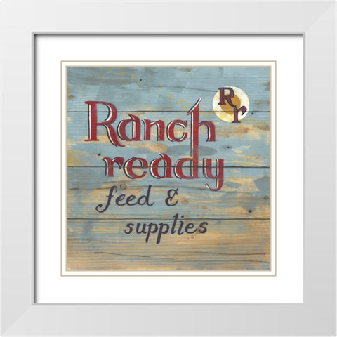 Ranch Ready White Modern Wood Framed Art Print with Double Matting by Fisk, Arnie