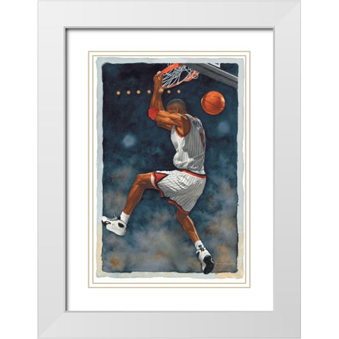 Reverse Jam White Modern Wood Framed Art Print with Double Matting by Green, Glen