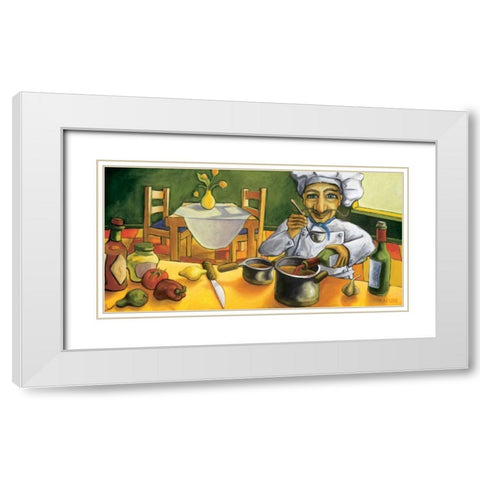 Jean Pierre White Modern Wood Framed Art Print with Double Matting by Rafuse, Will