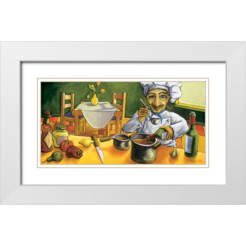 Jean Pierre White Modern Wood Framed Art Print with Double Matting by Rafuse, Will