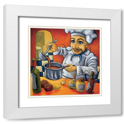 Leonardo White Modern Wood Framed Art Print with Double Matting by Rafuse, Will