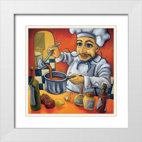Leonardo White Modern Wood Framed Art Print with Double Matting by Rafuse, Will