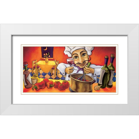 Maurice White Modern Wood Framed Art Print with Double Matting by Rafuse, Will