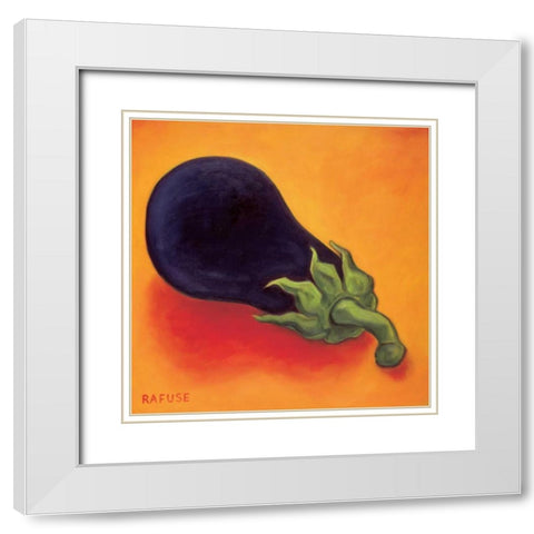Eggplant White Modern Wood Framed Art Print with Double Matting by Rafuse, Will