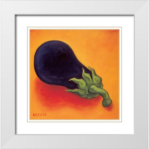 Eggplant White Modern Wood Framed Art Print with Double Matting by Rafuse, Will