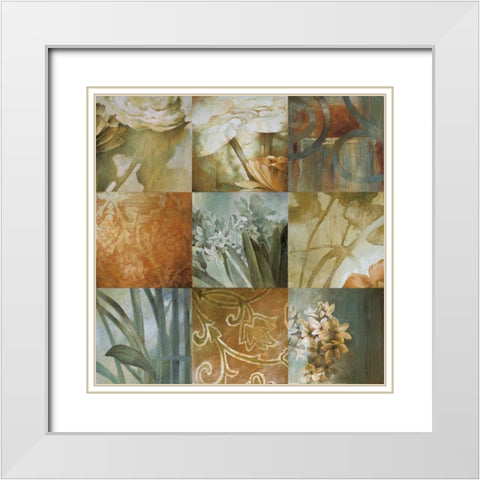 Square Choices White Modern Wood Framed Art Print with Double Matting by Thompson, Linda