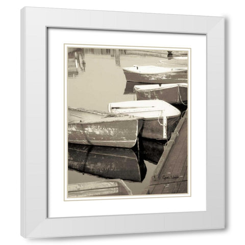 At Rest White Modern Wood Framed Art Print with Double Matting by Schick, Cyndi