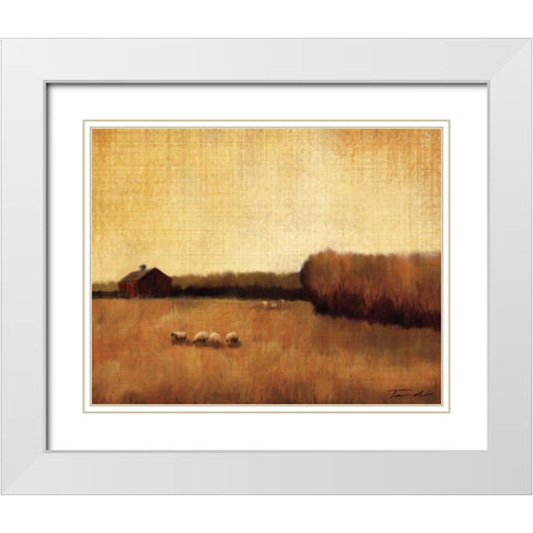 Open Range I White Modern Wood Framed Art Print with Double Matting by Venter, Tandi