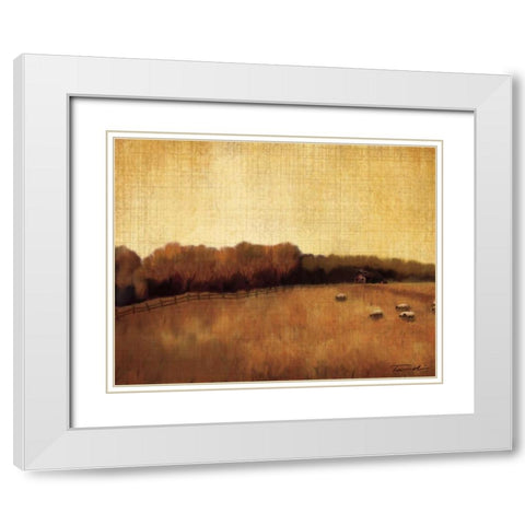 Open Range II White Modern Wood Framed Art Print with Double Matting by Venter, Tandi