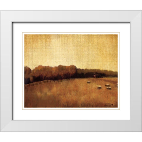 Open Range II White Modern Wood Framed Art Print with Double Matting by Venter, Tandi
