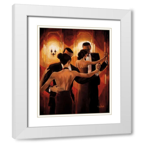 Tango Shop II White Modern Wood Framed Art Print with Double Matting by Biddle, Trish