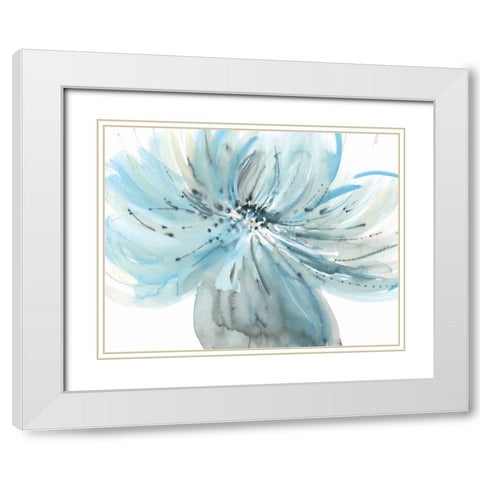 A Grand Bloom White Modern Wood Framed Art Print with Double Matting by Meyers, Rebecca