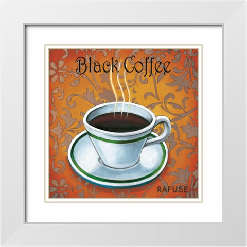 Black Coffee White Modern Wood Framed Art Print with Double Matting by Rafuse, Will