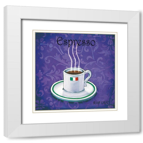 Espresso White Modern Wood Framed Art Print with Double Matting by Rafuse, Will