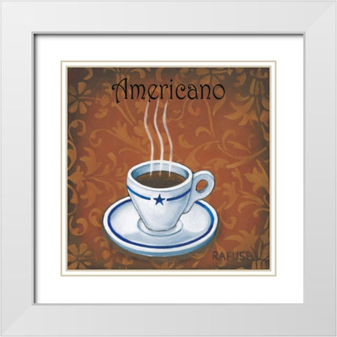 Americano White Modern Wood Framed Art Print with Double Matting by Rafuse, Will