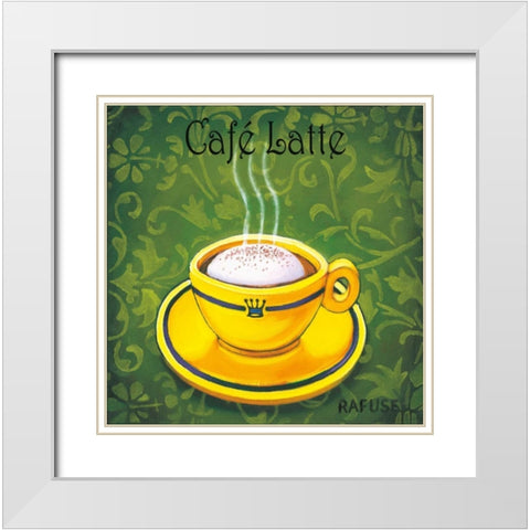 Cafe Latte White Modern Wood Framed Art Print with Double Matting by Rafuse, Will
