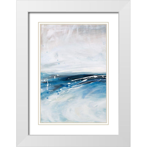 Cloud Pond I White Modern Wood Framed Art Print with Double Matting by Parker, Karen Lorena