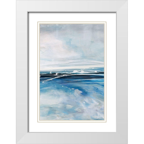 Cloud Pond II White Modern Wood Framed Art Print with Double Matting by Parker, Karen Lorena