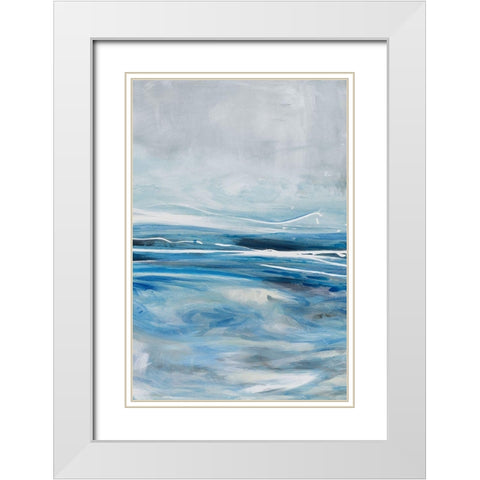 Cloud Pond III White Modern Wood Framed Art Print with Double Matting by Parker, Karen Lorena
