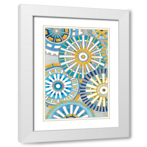 Circle Delight A White Modern Wood Framed Art Print with Double Matting by Banks, Debbie