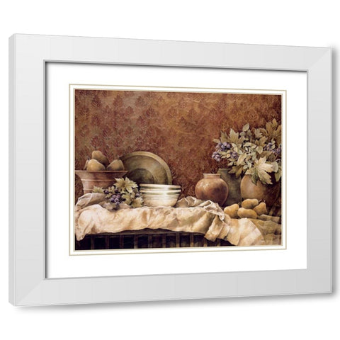 Rustic Reflections White Modern Wood Framed Art Print with Double Matting by Thompson, Linda