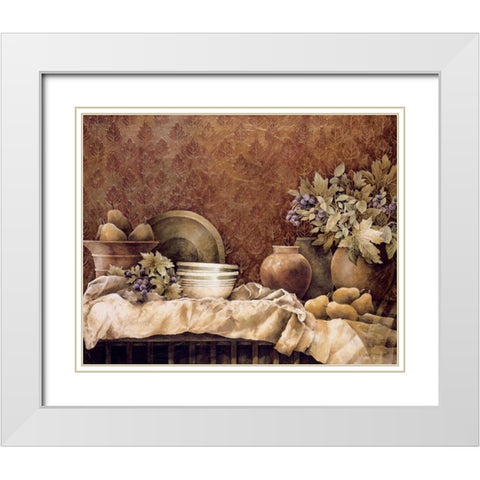 Rustic Reflections White Modern Wood Framed Art Print with Double Matting by Thompson, Linda