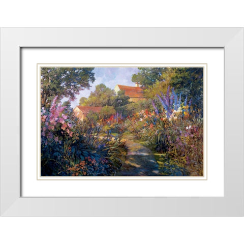 Annapolis Garden White Modern Wood Framed Art Print with Double Matting by Craig, Philip