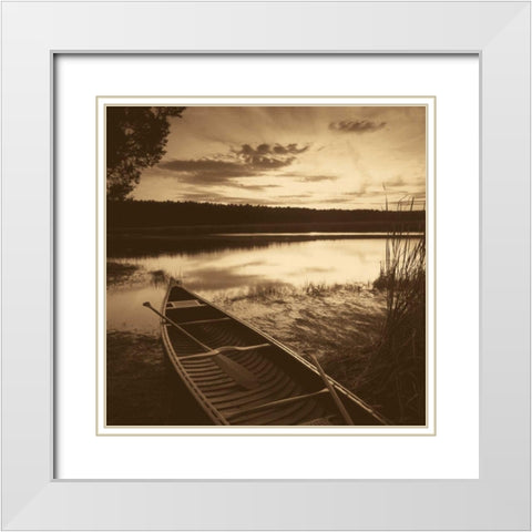 Dawns Promise White Modern Wood Framed Art Print with Double Matting by Sleeper, Mike