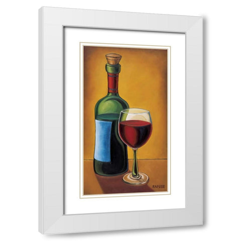 Red Wine White Modern Wood Framed Art Print with Double Matting by Rafuse, Will