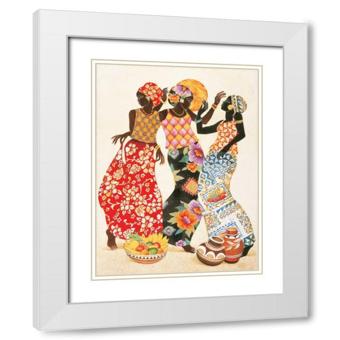 Jubilation White Modern Wood Framed Art Print with Double Matting by Mallett, Keith