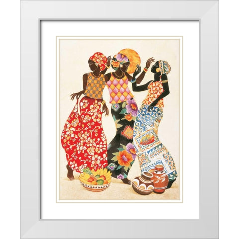Jubilation White Modern Wood Framed Art Print with Double Matting by Mallett, Keith