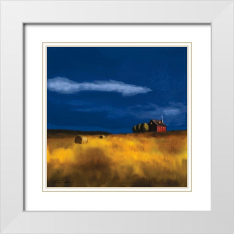 My House White Modern Wood Framed Art Print with Double Matting by Venter, Tandi