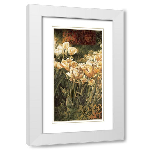 Summer Garden I White Modern Wood Framed Art Print with Double Matting by Thompson, Linda