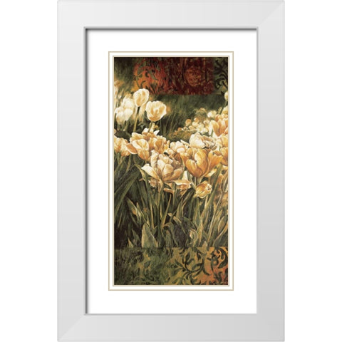 Summer Garden I White Modern Wood Framed Art Print with Double Matting by Thompson, Linda