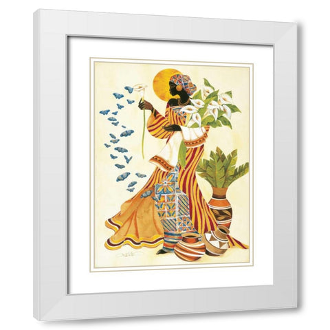 Souls Awakening White Modern Wood Framed Art Print with Double Matting by Mallett, Keith