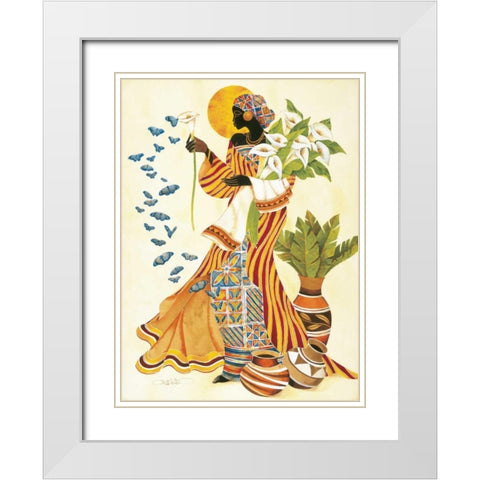 Souls Awakening White Modern Wood Framed Art Print with Double Matting by Mallett, Keith