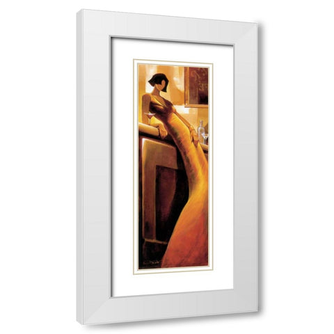 La Seductrice White Modern Wood Framed Art Print with Double Matting by Mallett, Keith